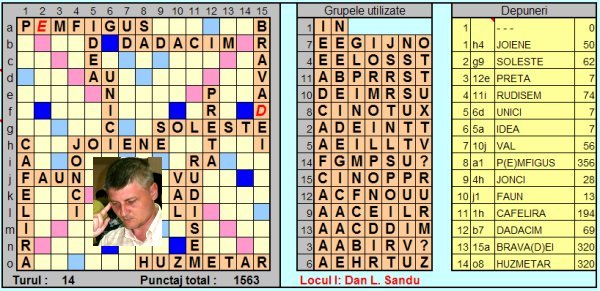 Scrabble Anticipatie. Solutie: Dan Sandu