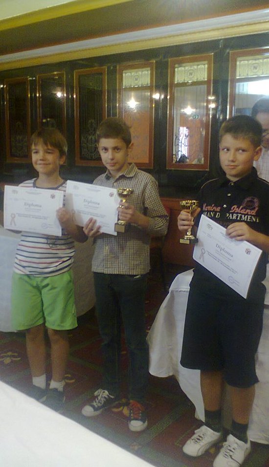 Podium Prichindei: 1. Iustin Enea; 2. Cristian Caba; 3. Nicolae Cernahuz