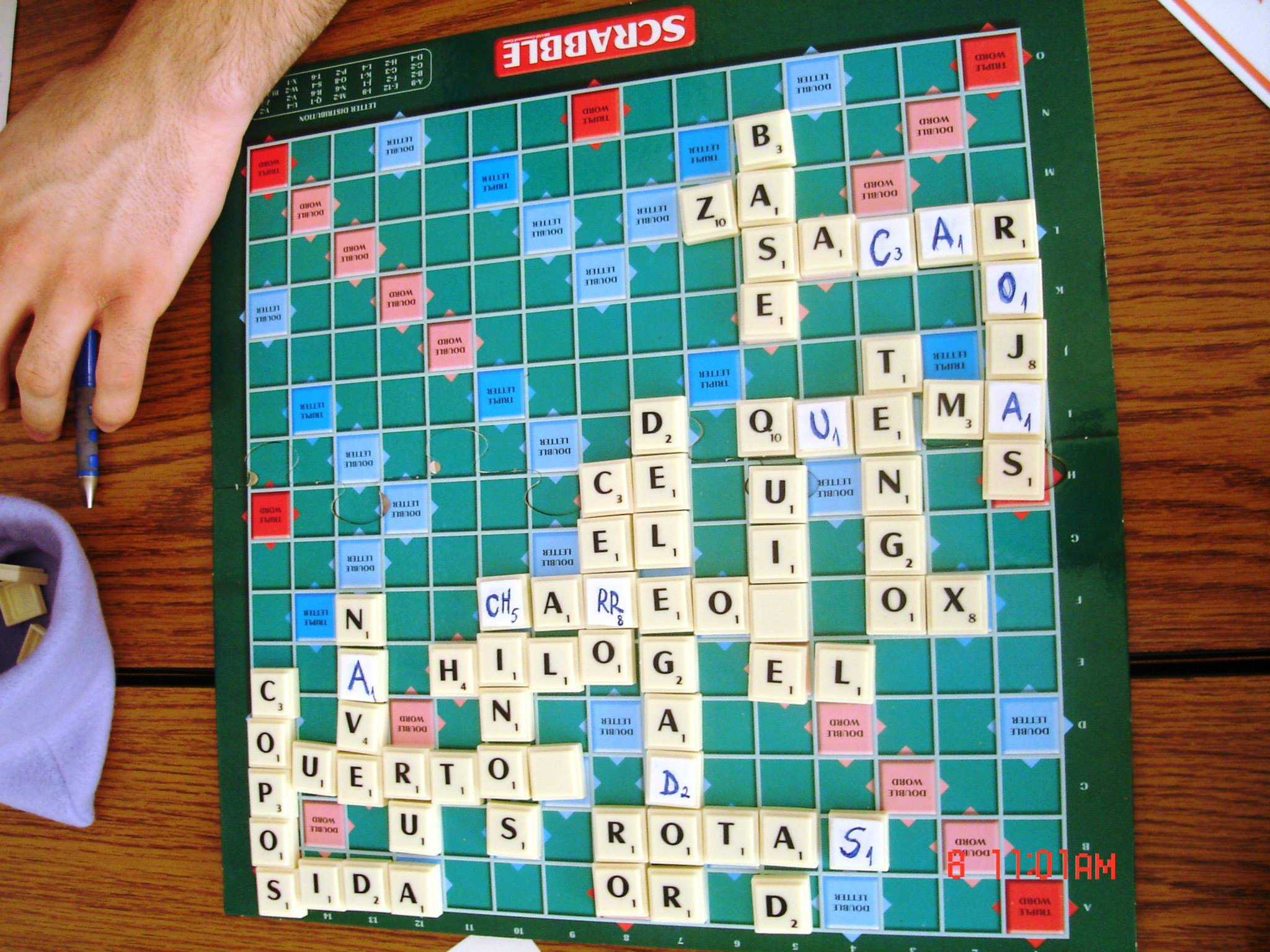 Grilă de scrabble în limba spaniolă